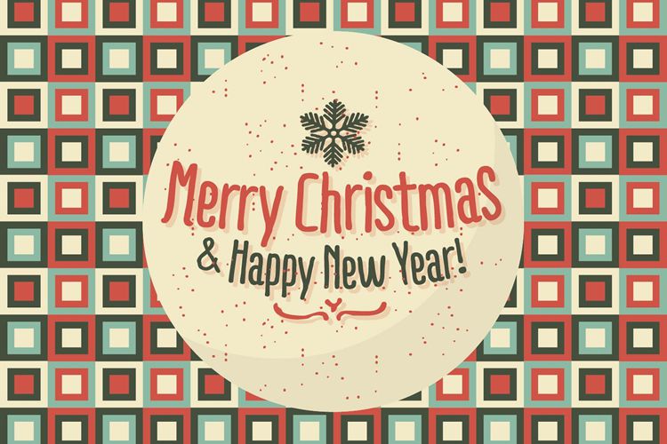 Merry Christmas Happy New Year Background Illustration free holidays