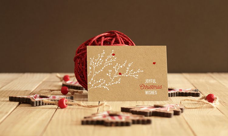 Real Photo Invitation or Greeting Card Mockup free holidays