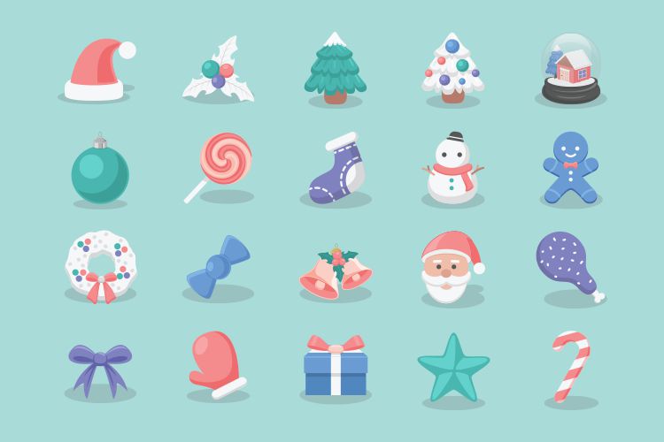 20 Free Christmas Icons free holidays