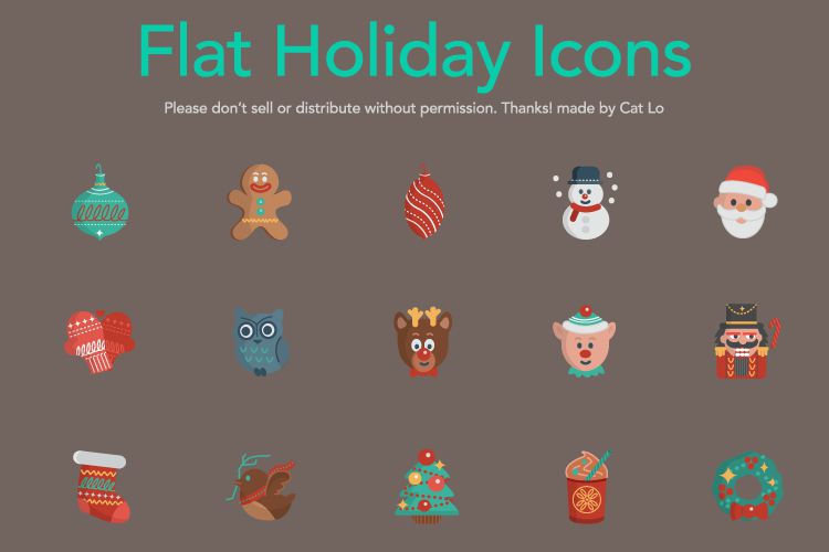 16 Vector Christmas Icons free holidays