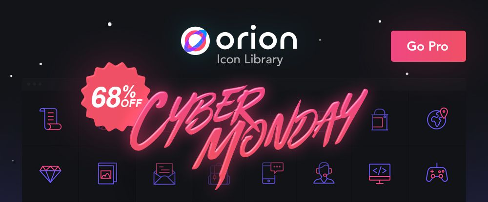 Orion Icon Library - 68% off Pro account