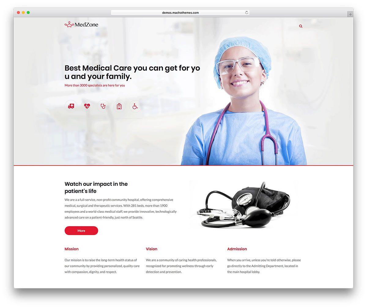MedZone Lite Free Medical WordPress Theme
