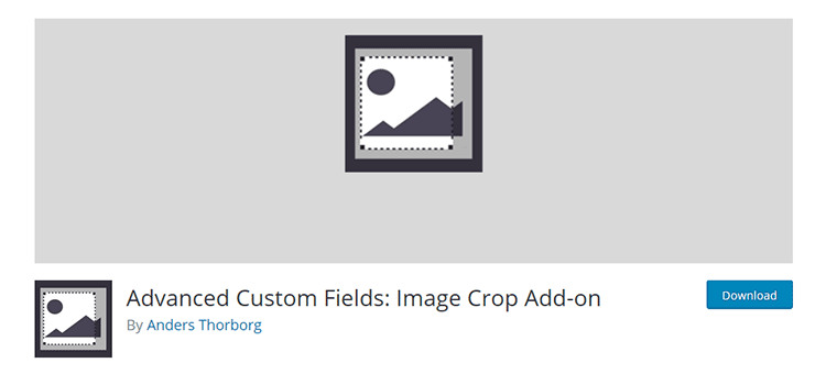 Advanced Custom Fields: Image Crop Add-on