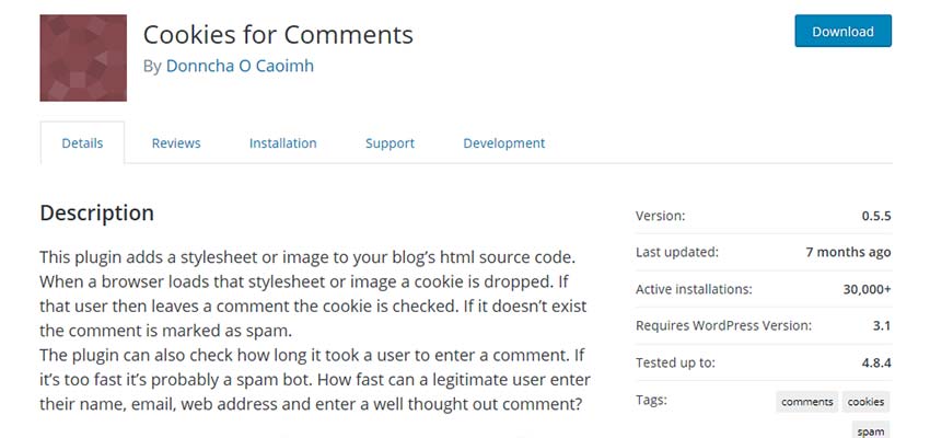 Cookies for Comments