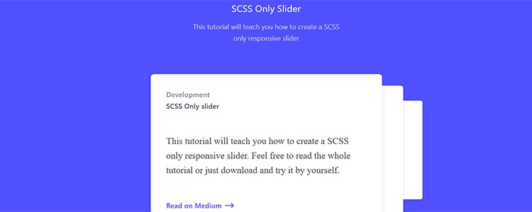 SCSS Only Slider