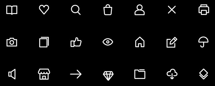 70 Basic Vector Icons AI Sketch