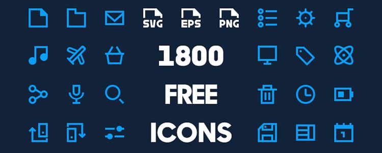 1800 Free Minimal Icon Pack