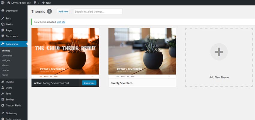 Activating a Child Theme