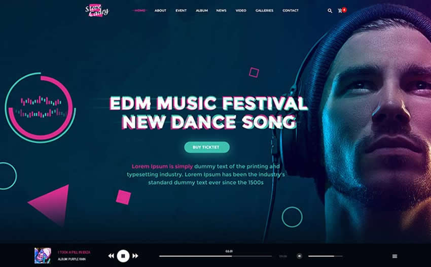 Steve Cadey - Modern & Stylish Music Event PSD Template