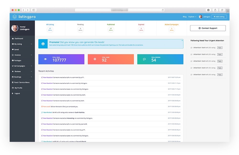 ListingPro WordPress Directory Plugin Theme