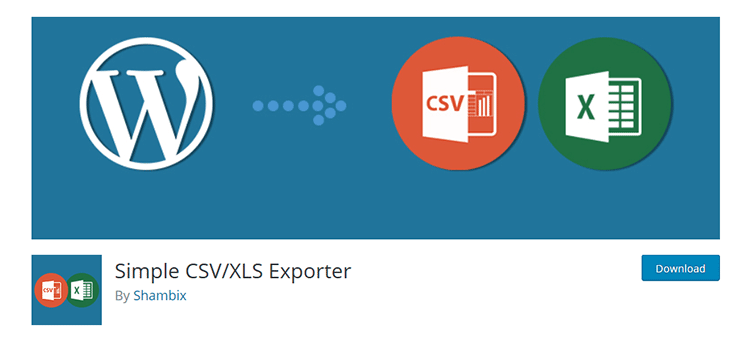 Simple CSV/XLS Exporter