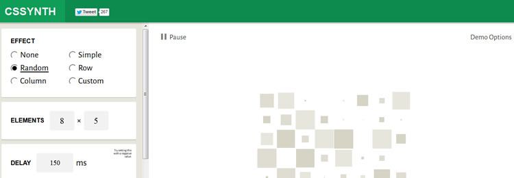 CSSynth A small app for running animations in order