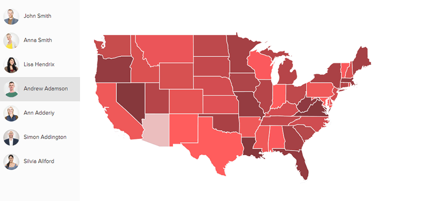 An interactive SVG map with a directory.
