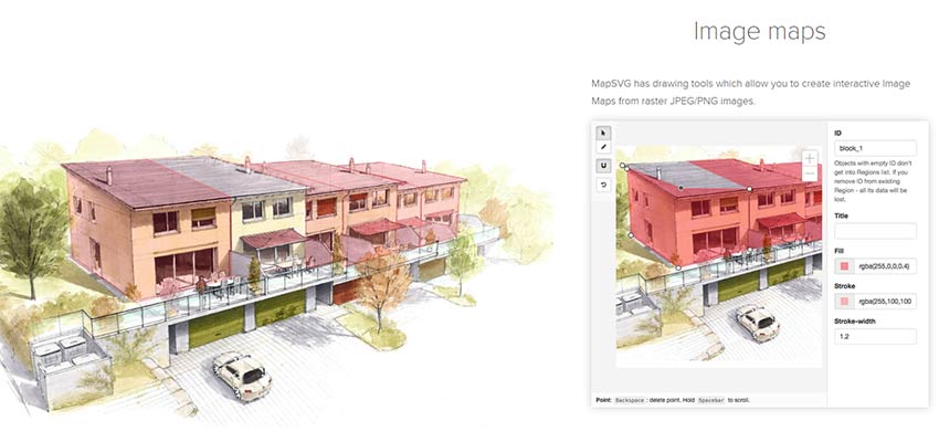 An interactive image map.