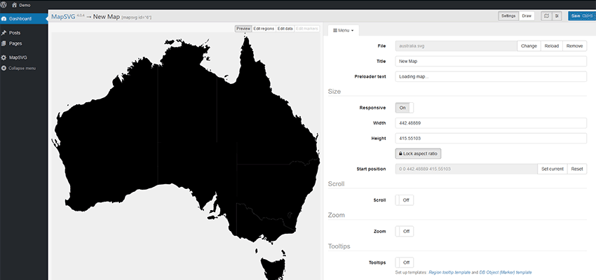 A new map of Australia, ready to customize