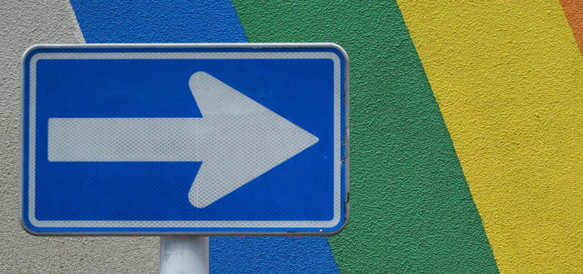 direction arrow pointing arrow