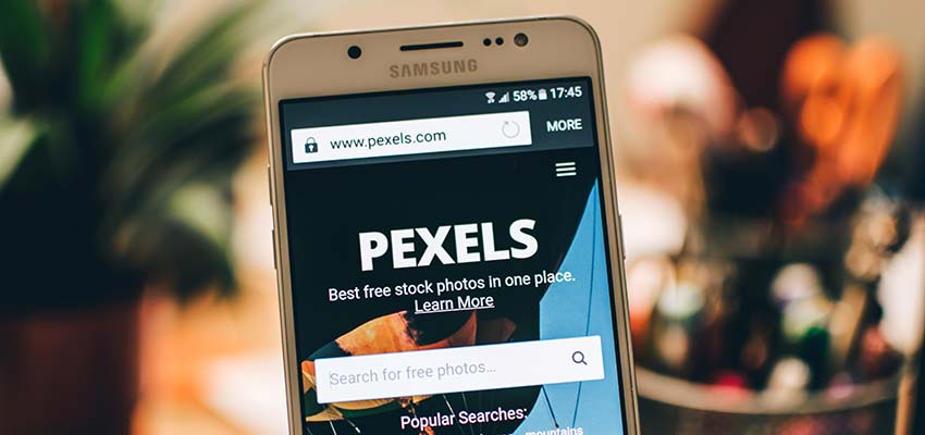 Browsing a mobile-optimized website.