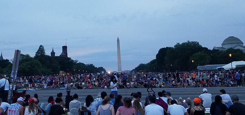 July 4th crowd at the National Mall.