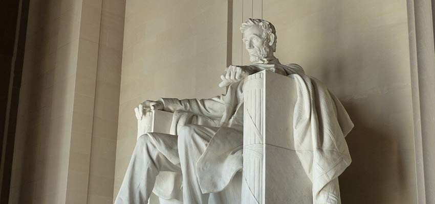 The Abraham Lincoln Memorial.