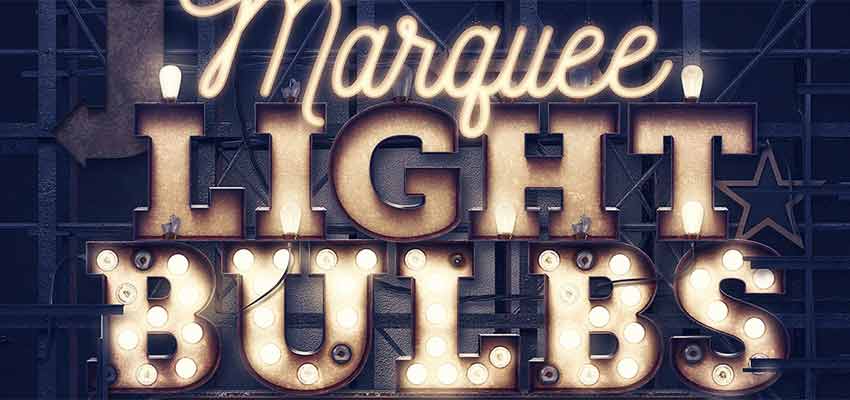 Marquee Light Bulbs 3D Numbers