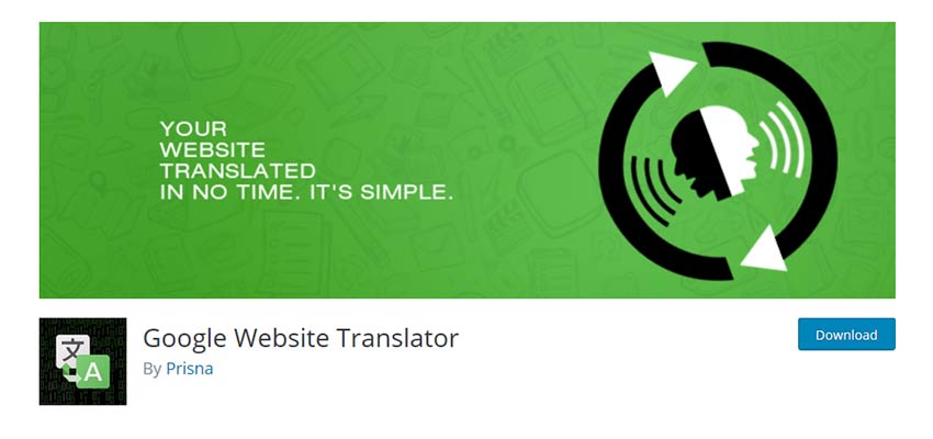 Google Website Translator WordPress Plugin