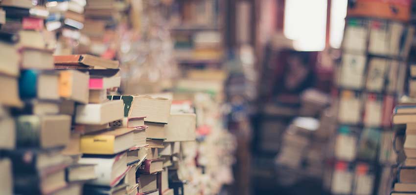 A library full of books