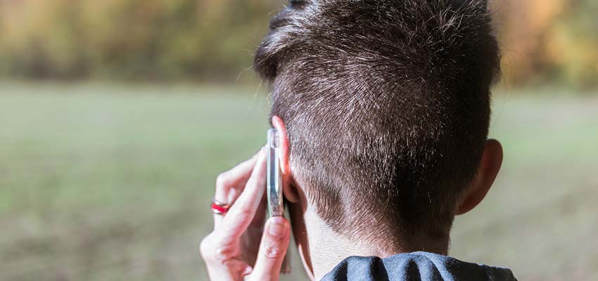 Woman talking on a cell phone