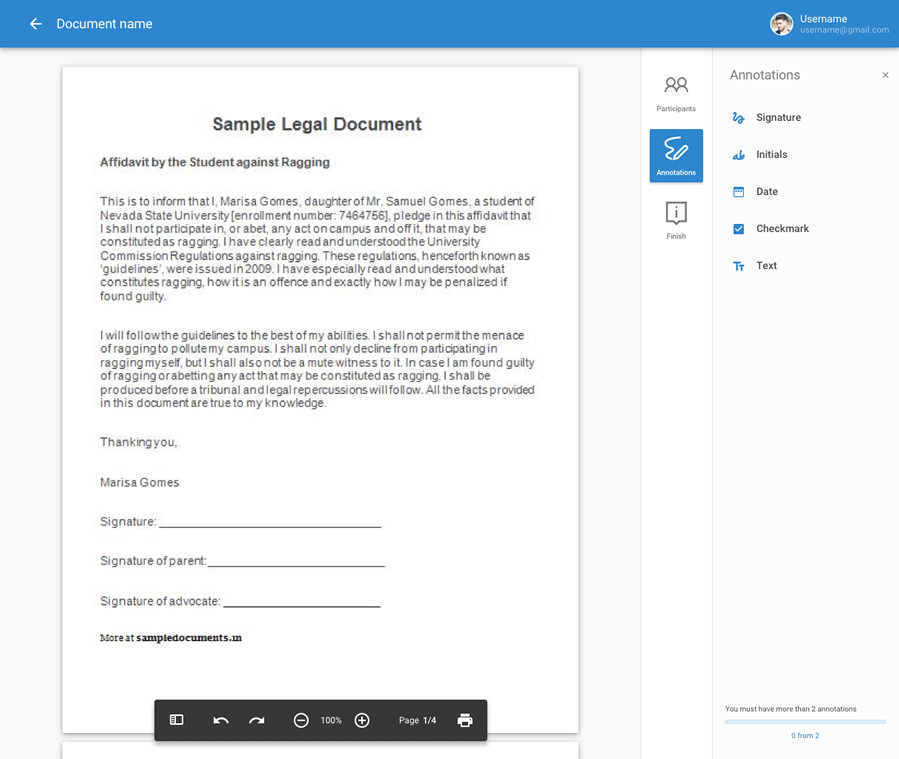 KeepSolid Sign Web version