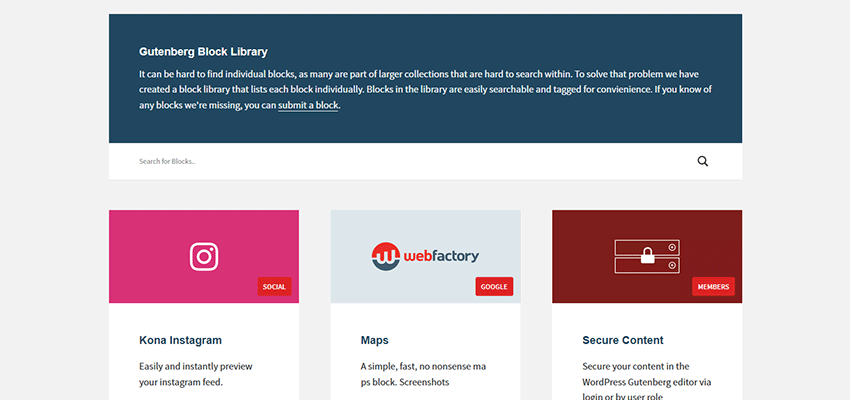 Gutenberg Block Library