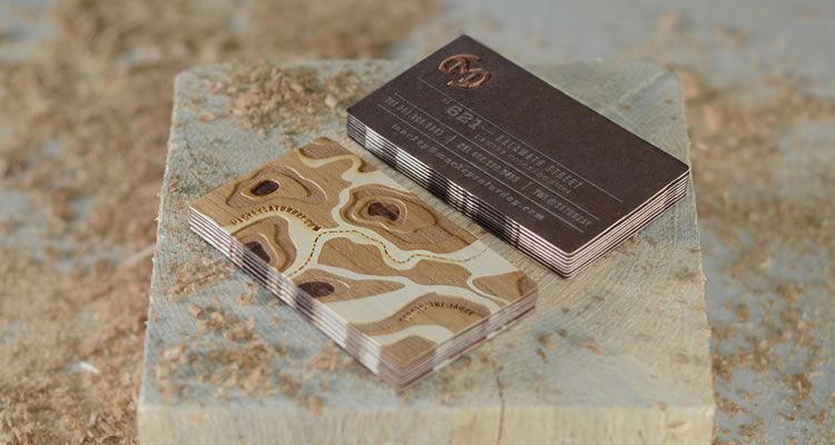 Duplexed Wood Veneer with Letterpressed Metallic Ink