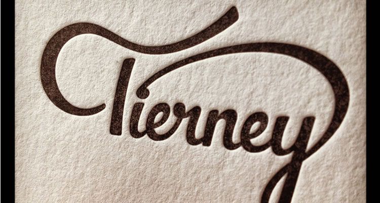 Letterpressed on the Front Stamped on the Back