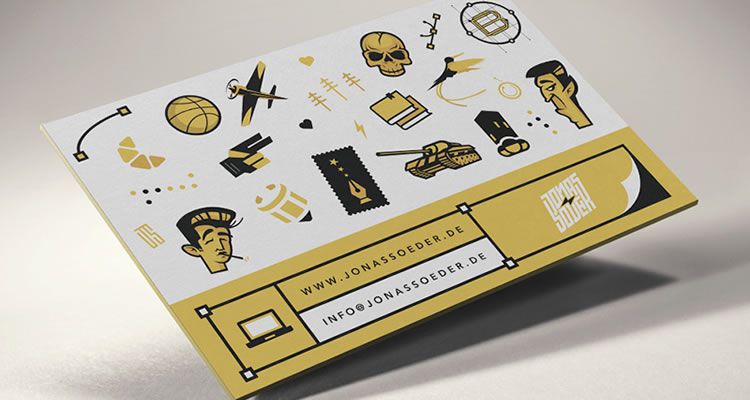 Retro Illustrated Business Cards 2014