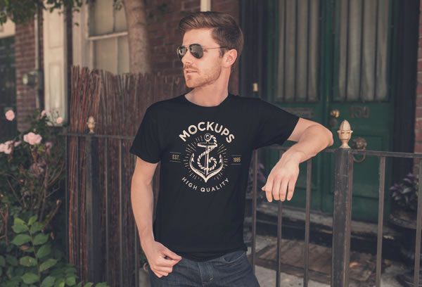 Men's T-Shirt Mockup ZedProMedia free template PSD