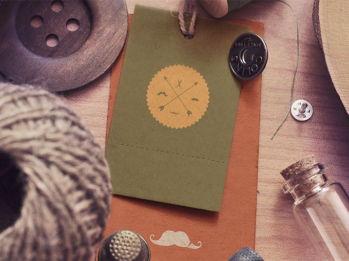 Vintage Label Mockups free template PSD