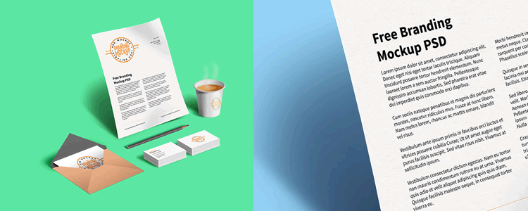 free mockup template psd Branding