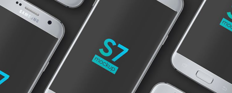 free mockup template psd Galaxy S7 Photoshop