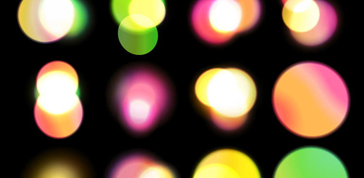 Bokeh Brushes there are 12 Brushes in the pack