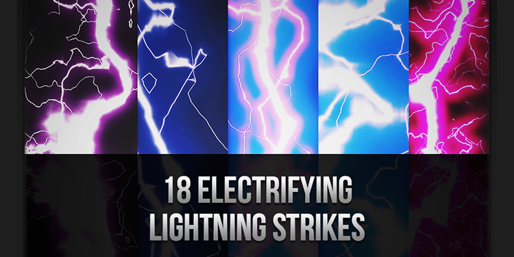 Free Photoshop Electrifying Lightning Strikes Brushes there are 18 Brushes in the pack
