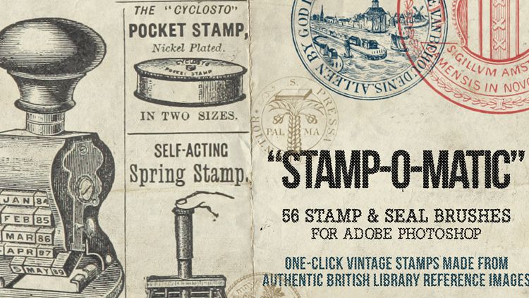Stamp-O-Matic - Vintage Photoshop Seal and Stamp Brushes