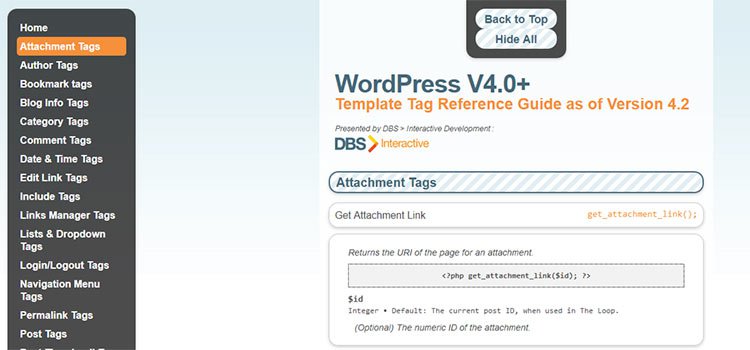 WordPress Reference Guide