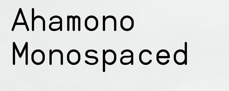 Ahamono mono monospaced free font family typeface code