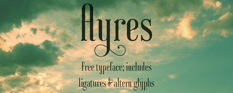 Ayres serif free font family typeface