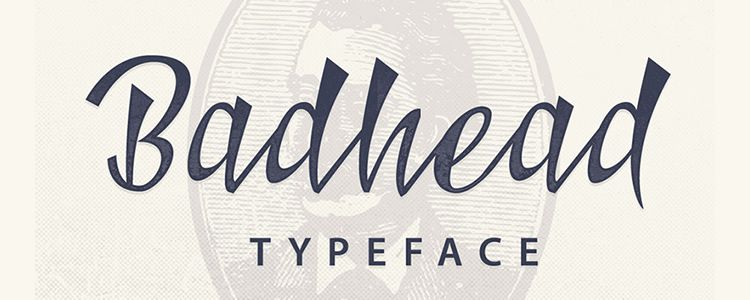 Badhead serif free font family typeface