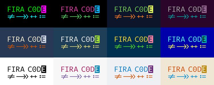 FiraCode mono monospaced free font family typeface code