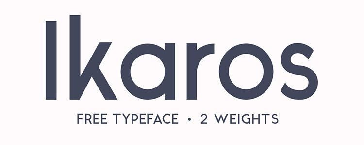 Ikaros Minimal sans serif free font family typeface