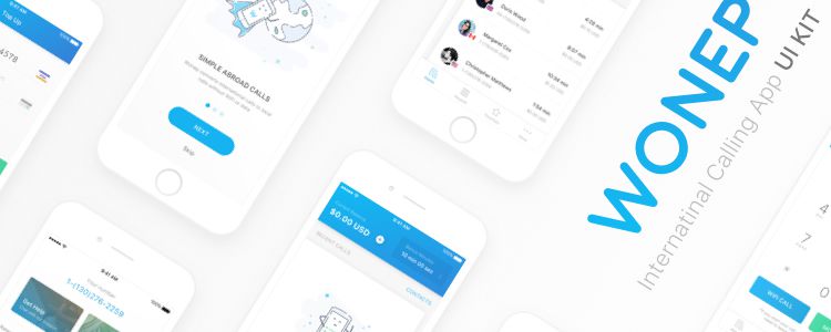 Wonep International Calling App UI Kit