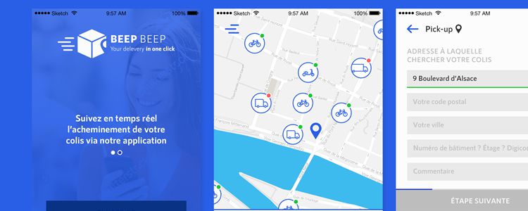Flat UI Delivery App