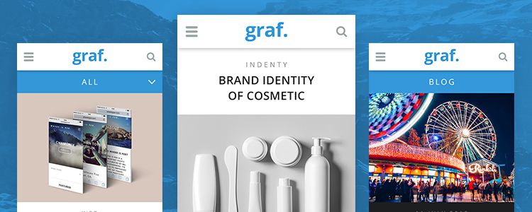 Graf Mobile Portfolio UI Kit Photoshop
