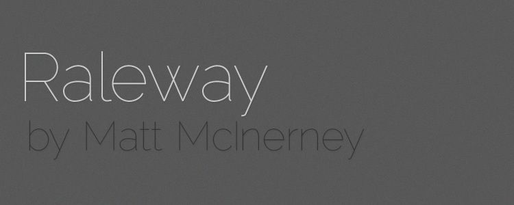 Raleway sans serif free font family typeface