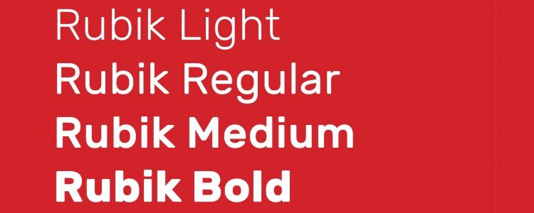 Rubik sans serif free font family typeface